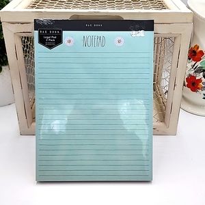Rae Dunn Notepad/Checklist Legal Pad 2 Pack Notepad New